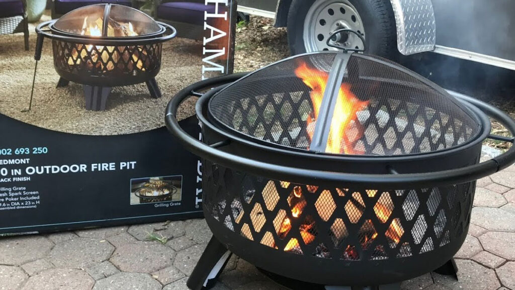 Hampton Bay Outdoor Fire Pit Assembly and Usage Instructions